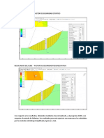 Resultados de análisis de talud con Slide y Plaxis