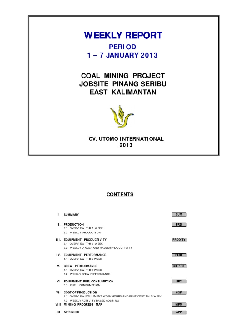 Jharkhand Mining Weekly Report | PDF | Construction Equipment ...