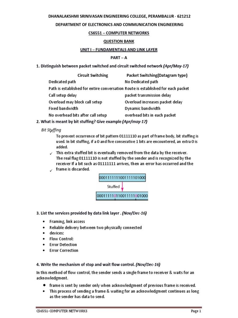 An Analysis of Fundamental Networking Concepts and Link Layer Services based on a Computer