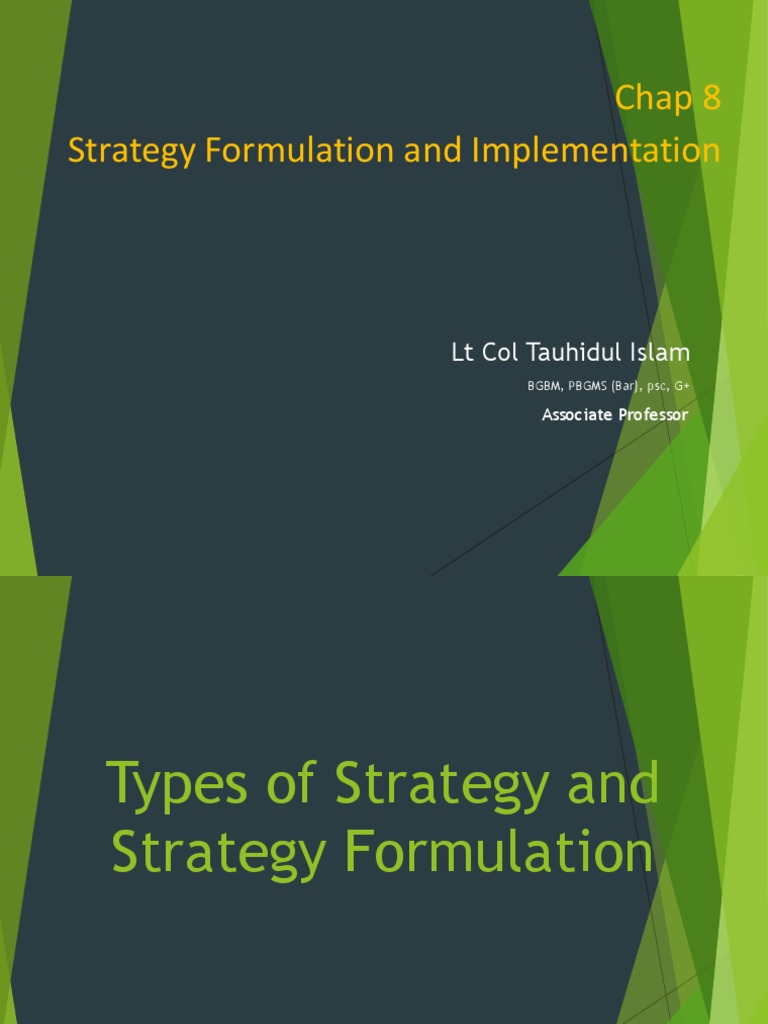 Chap 8 Strategy Formulation 14 June 19 | PDF | Strategic Management ...