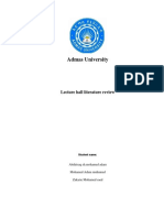 Admas University: Lecture Hall Literature Review