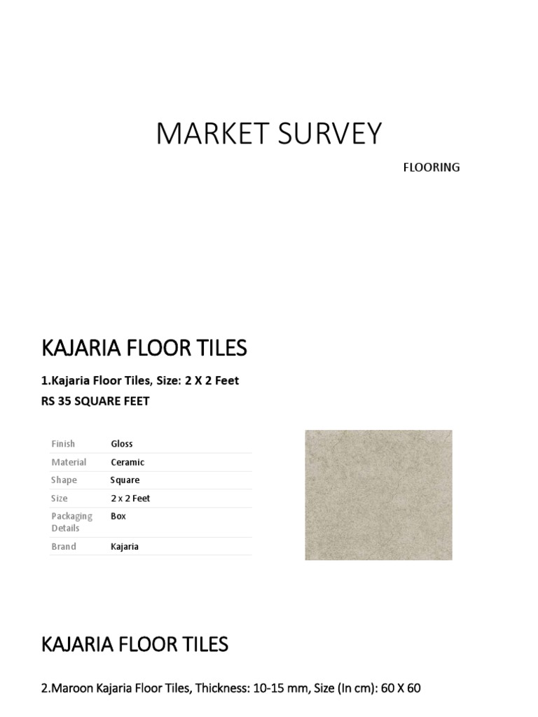 Market Survey Flooring Pptx Carreau Construction
