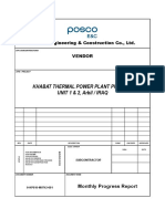 Monthly Progress Report for Khabat Thermal Power Plant Project