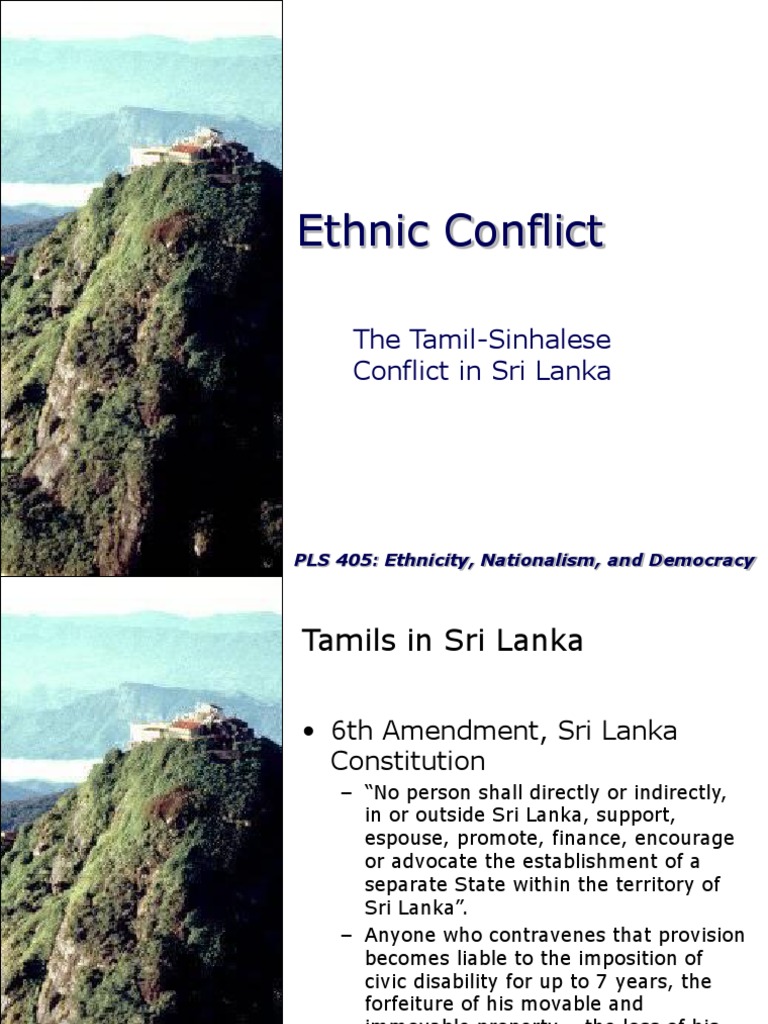 The Conflict in Sri Lanka: An Analysis of the Ethnic Tensions Between ...
