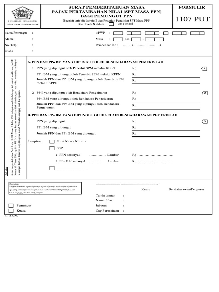 Spt Masa Ppn 1107 Put Pdf