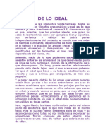 DE LO IDEAL