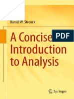 A Concise Introduction To Analysis ( Daniel W. Stroock )