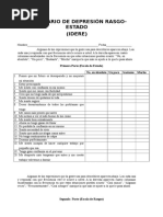 Test IDARE-Inventario de Ansiedad Rasgo y Estado - Manual y Test | PDF ...