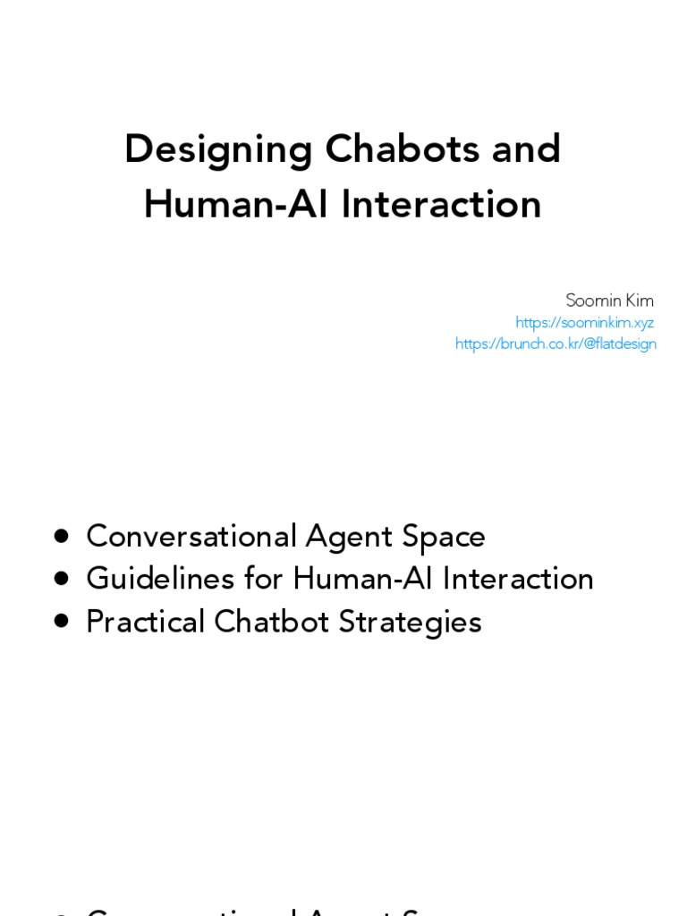 Chatbot Design and Human Interaction | PDF | Internet Bot | Human ...