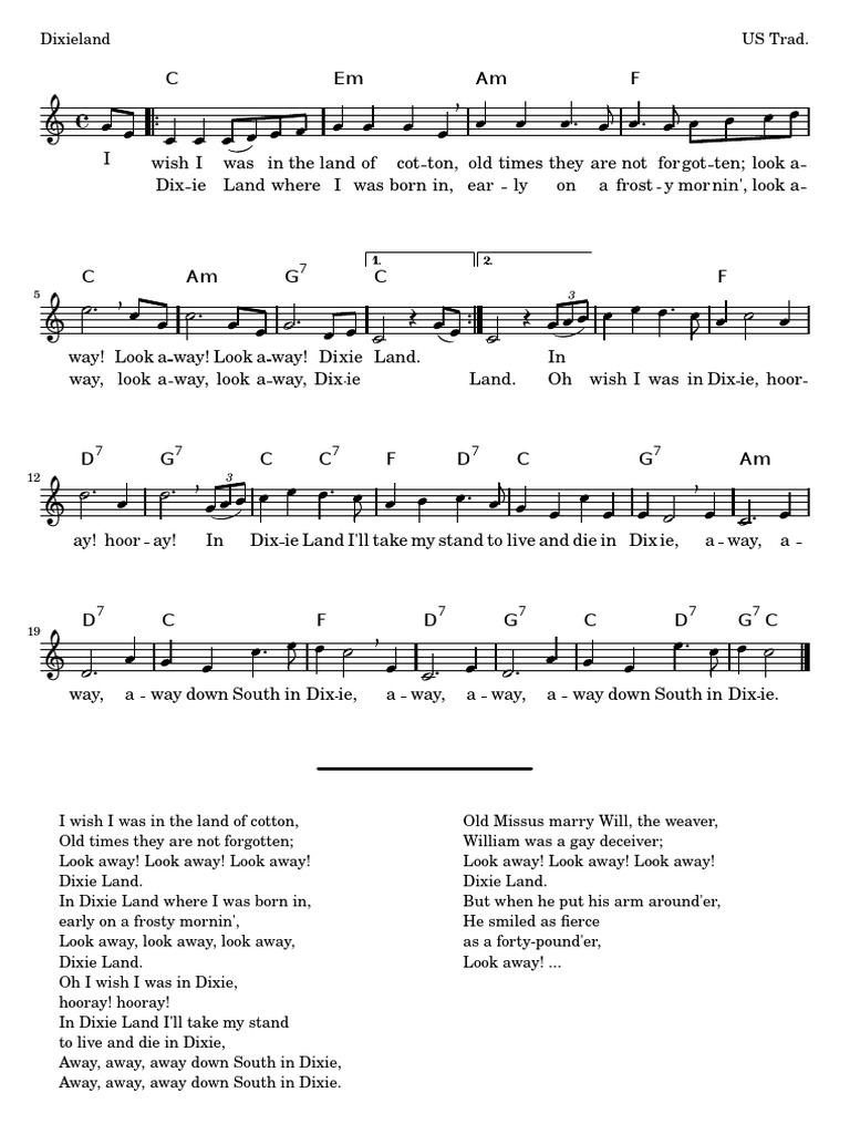 Dixieland | PDF | American Folk Music | American Music Articles Needing ...