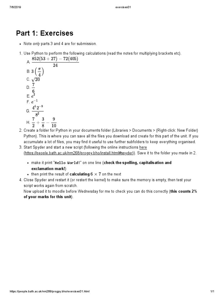 Part 1: Exercises: Exclamation Mark!) | PDF | Areas Of Computer Science ...