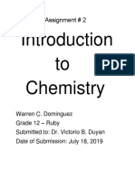 To Chemistry: Assignment # 2