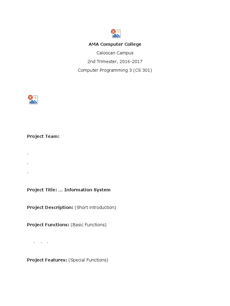 AMA Computer College: Caloocan Campus 2nd Trimester, 2016-2017 Computer ...