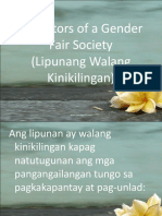 Indicators of a Gender Fair Society