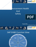 SAP Environment Health and Safety: Prepared By: B. Rajendra Prasad
