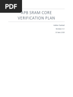 Apb SRAM Core Verification Plan