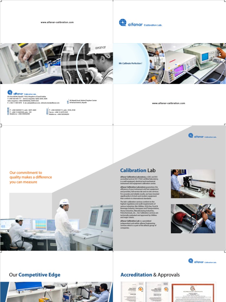 Calibration Brochure PDF Calibration Weighing Scale