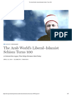 The Arab World's Liberal–Islamist Schism Turns 100