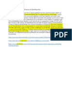 Clinical Significance of Bleeding Time Test