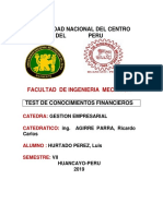 Test de Cocnocimientos Financieros