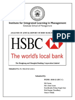 Analysis of Annual Report of HSBC Bank India Limited