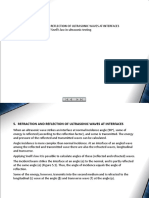 Refraction and Reflection of Ultrasonic Waves at Interfaces 5.1 Application of Snell's Law in Ultrasonic Testing