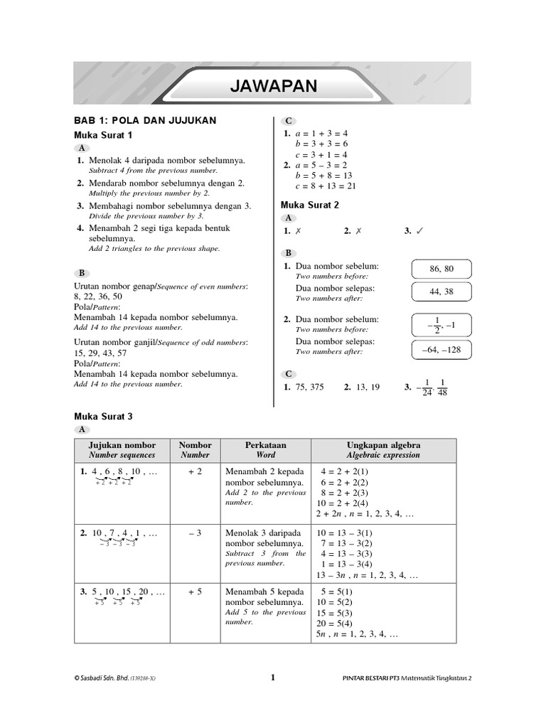 Jawapan Modul Aktiviti Pintar Bestari Matematik Tingkatan 2 Pdf