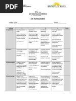 Interview Rubric