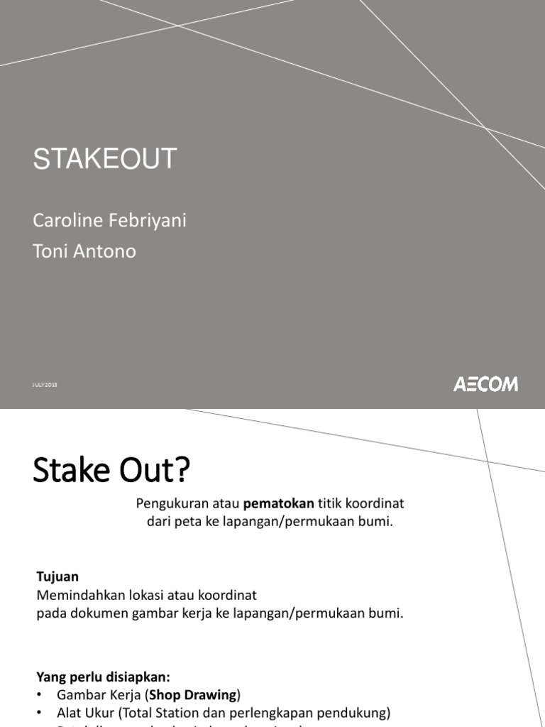 Panduan Teknik Stake Out di Lapangan | PDF | Metode & Bahan Ajar