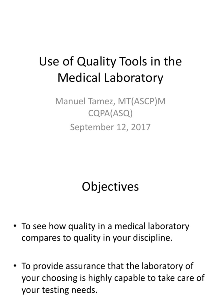 Quality Management in Medical Labs | PDF | Joint Commission | Health Care