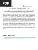 En Las Vacaciones de Invierno El Tren a Mar Del Plata Suma Un Servicio Directo
