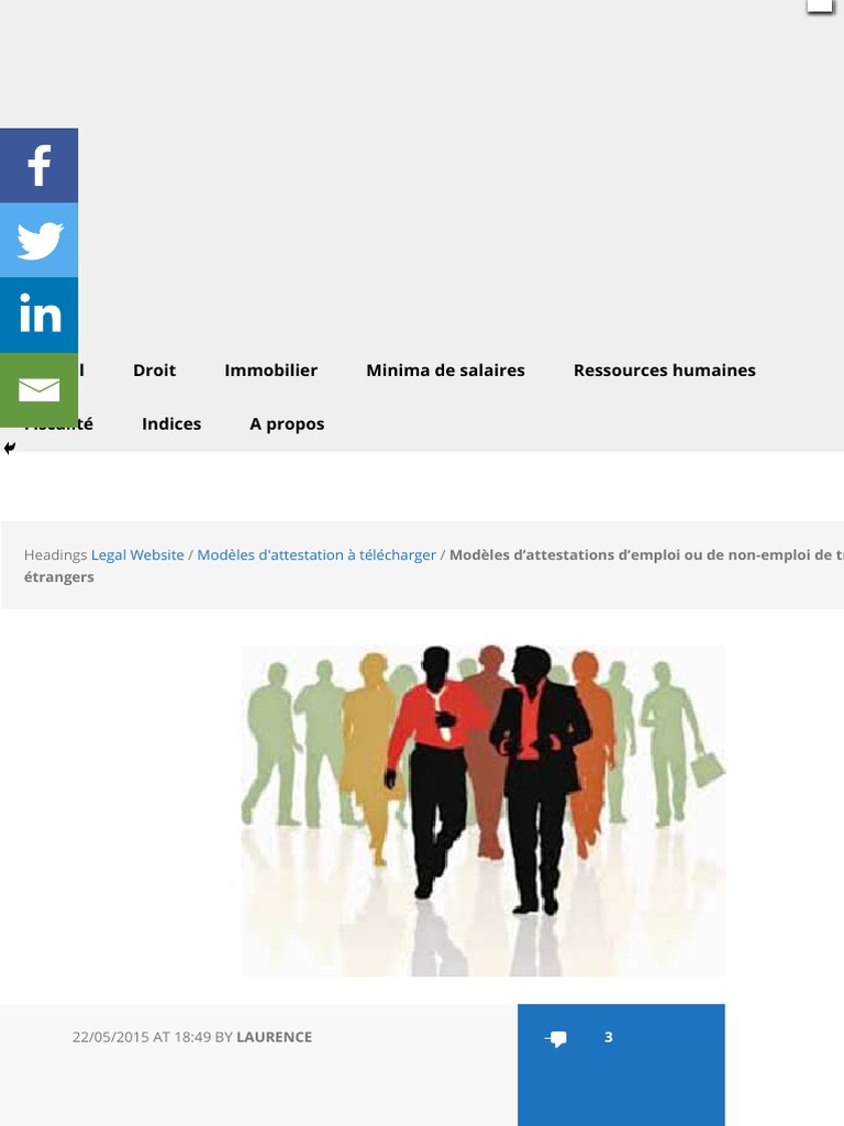 Attestation De Non-emploi De Travailleurs étrangers Provigis