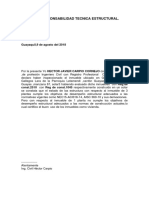 Carta de Responsabilidad Tecnica Estructural PDF