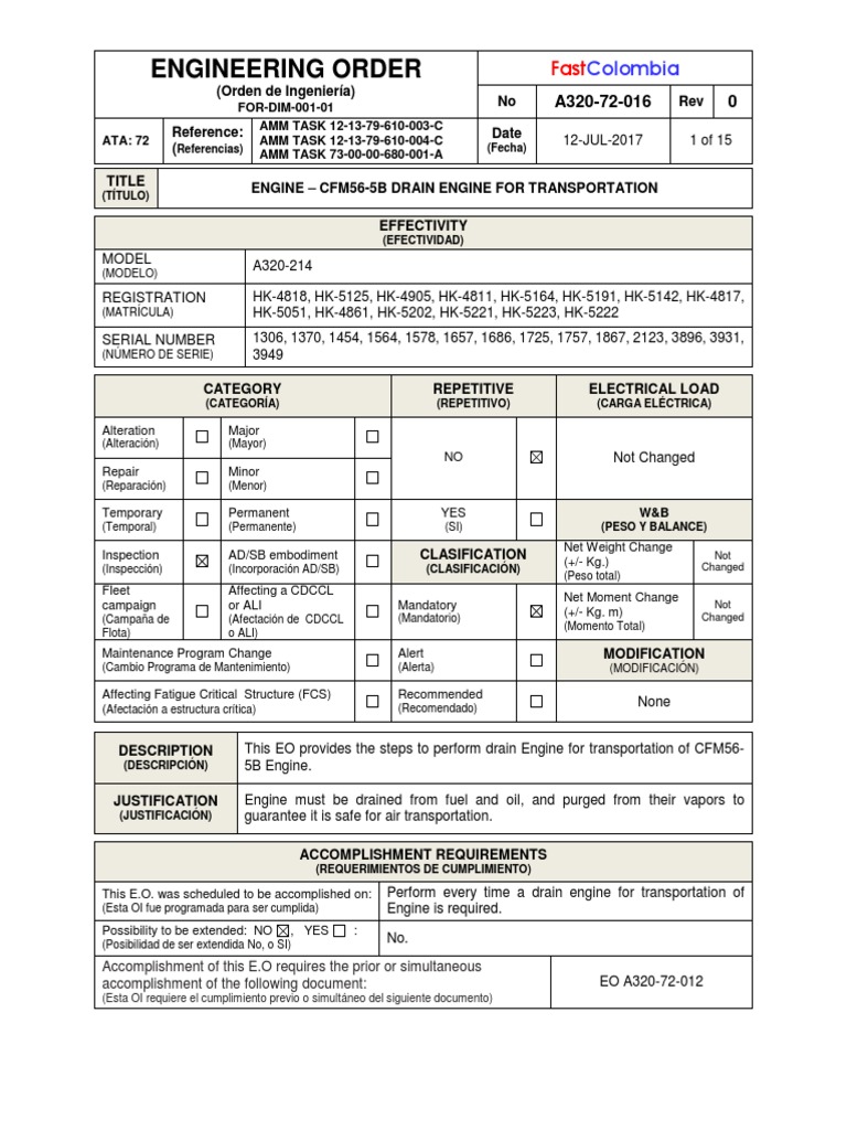 Eo A320-72-016 | PDF
