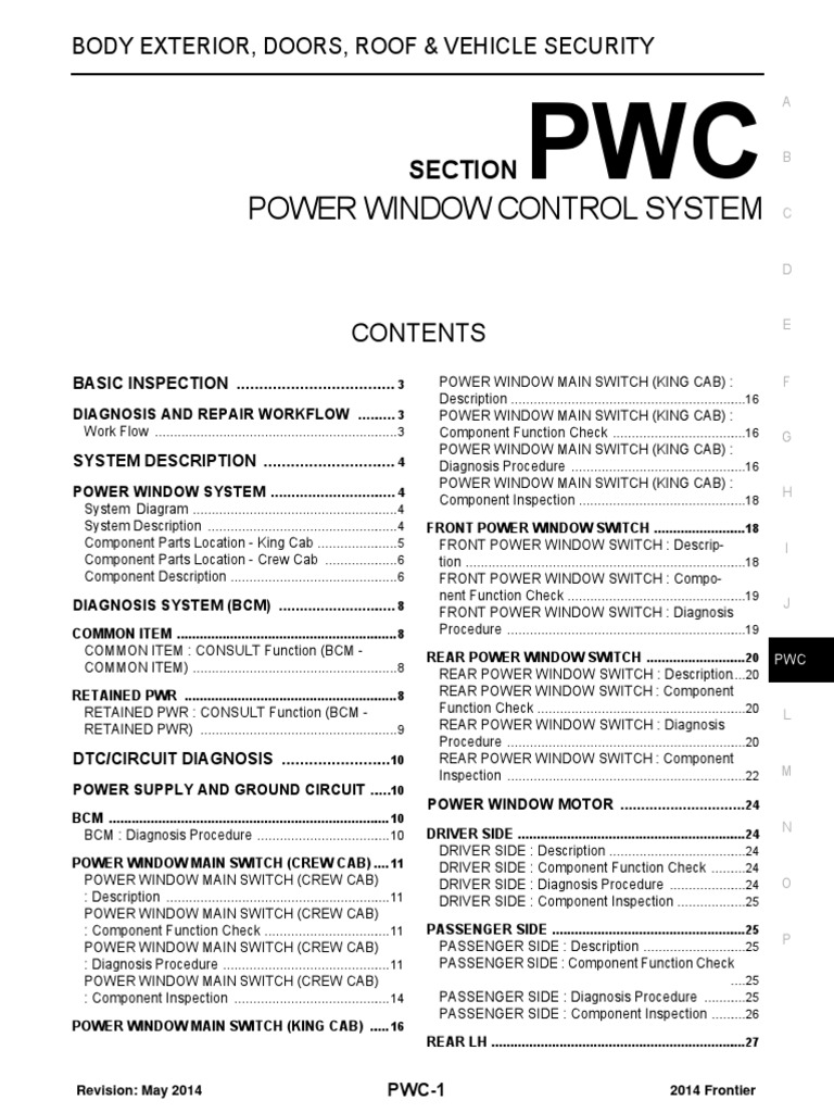 Power Window Diagnosis and Repair Guide A Comprehensive Manual for