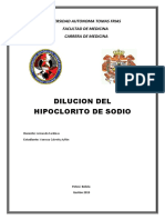 Dilucion Del Hipoclorito