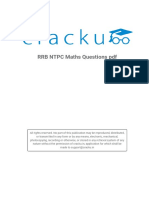 RRB NTPC Maths Questions PDF