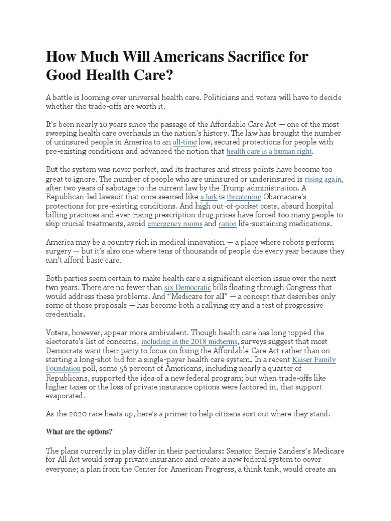 Americans' Choices on Health Care Reform | PDF | Medicare (United ...