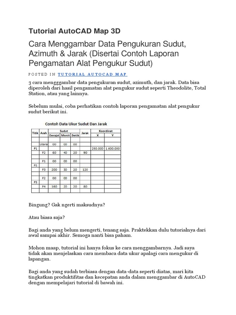 Tutorial AutoCAD Map 3D | PDF