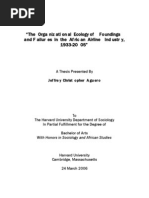 The Organizational Ecology of Foundings and Failures in The African Airline Industry, 1933-2005