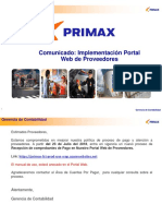 Nuevo portal web proveedores Primax