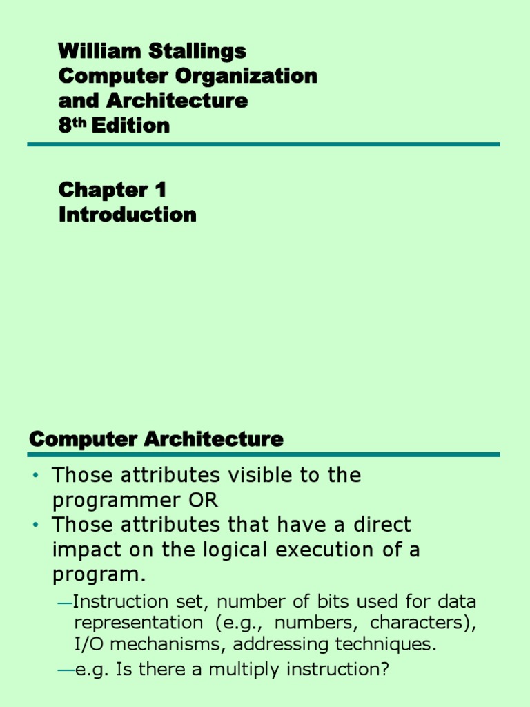 William Stallings Computer Organization and Architecture 8 Edition ...