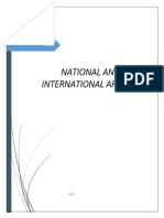 National and International Affairs: (Date)