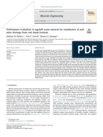 Performance Evaluation of Eggshell Waste Material For Remediation of Acid Mine Drainage From Coal Dump Leachate