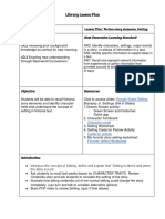 Library Lesson Plan For Week of November 26 Diffley K Story Element Setting