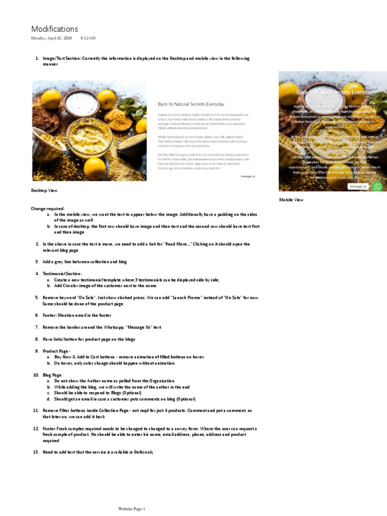 Website Design Modifications Guide | PDF | Career & Growth