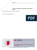 Mathematical model of phenol and acetone production