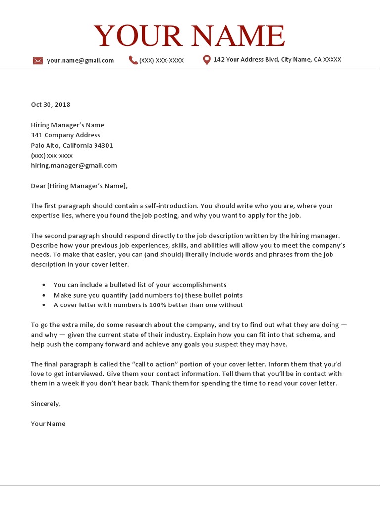 Job Seeker Cover Letter Template with Tips and Resources PDF