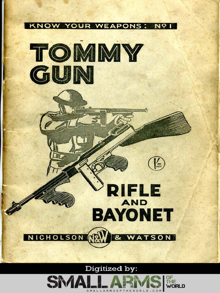 British Tommy Gun Manual Weaponry