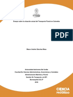 Ensayo Sobre La Situación Actual Del Transporte Fluvial en Colombia